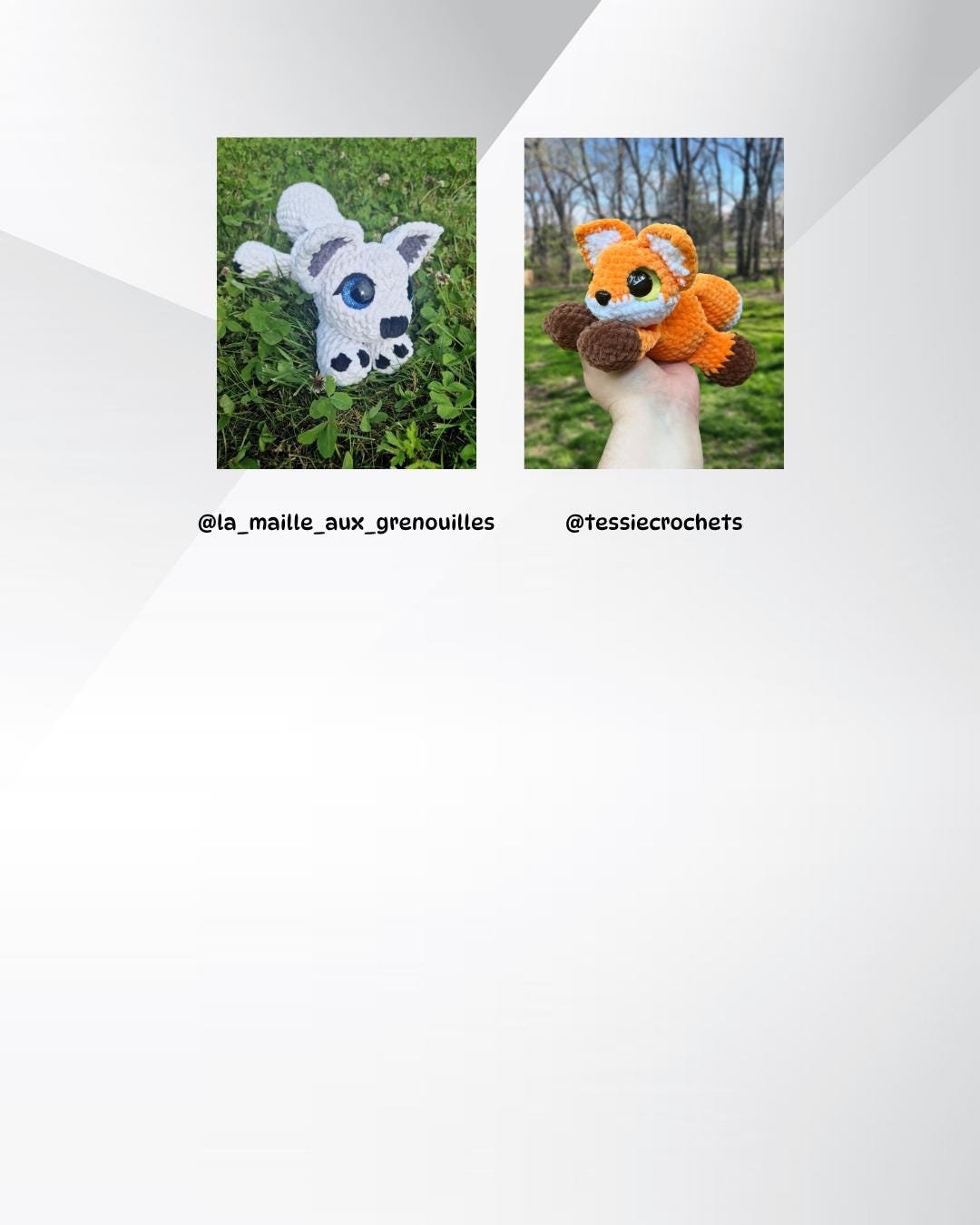 SnuggleBeansCrochet Fen the Fox & Wren the Wolf Crochet Pattern Intermediate PDF