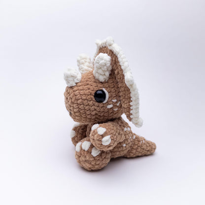 TheresasCrochetShop Theodore the Triceratops Amigurumi Crochet Pattern PDF