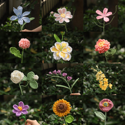 Hooktasyy 25+ Crochet Flower Patterns Bundle Tulip Rose Pingpong Amigurumi PDF