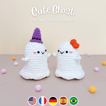 Bedabee Cute Ghost Plushies Crochet Pattern Bundle Amigurumi PDF