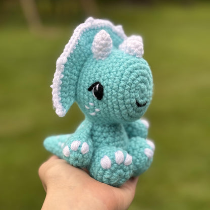 TheresasCrochetShop Theodore the Triceratops Amigurumi Crochet Pattern PDF