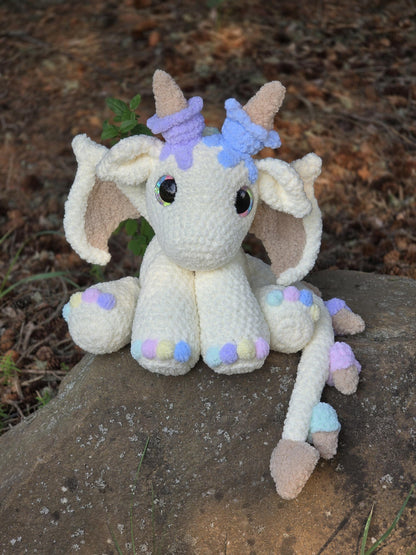 SnuggleBeansCrochet Crochet Wings for Original Snuggle Dragon Add-on PDF Pattern