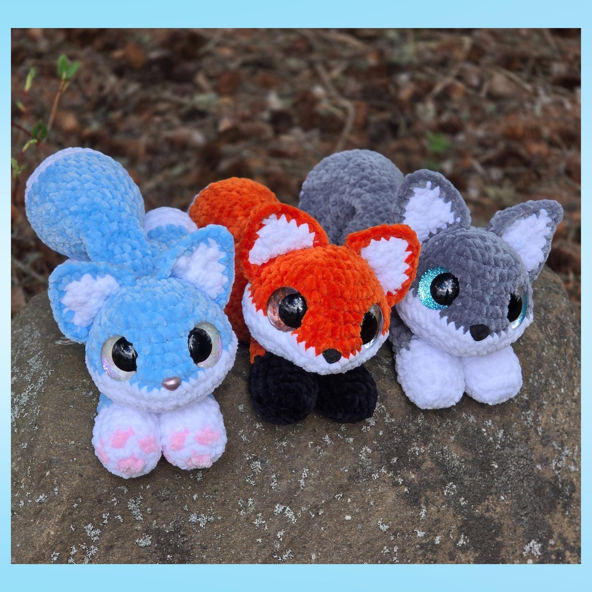 SnuggleBeansCrochet Fen the Fox & Wren the Wolf Crochet Pattern Intermediate PDF