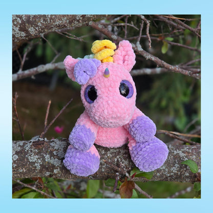 SnuggleBeansCrochet Dippy Dino Darth Dragon Una Unicorn Crochet Pattern Bundle Sploot Series PDF