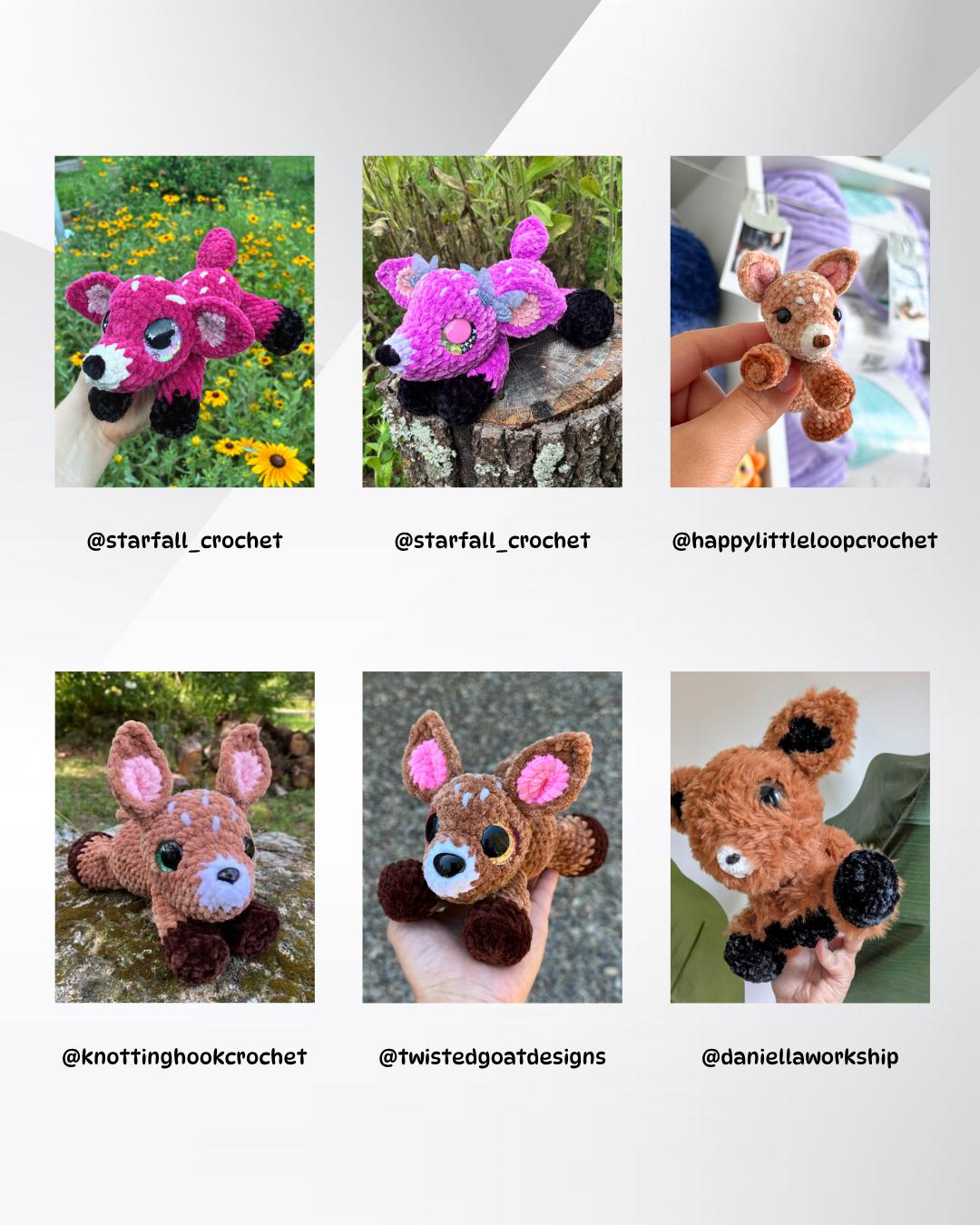 SnuggleBeansCrochet Dory the Deer Crochet Pattern Intermediate Low-Sew PDF