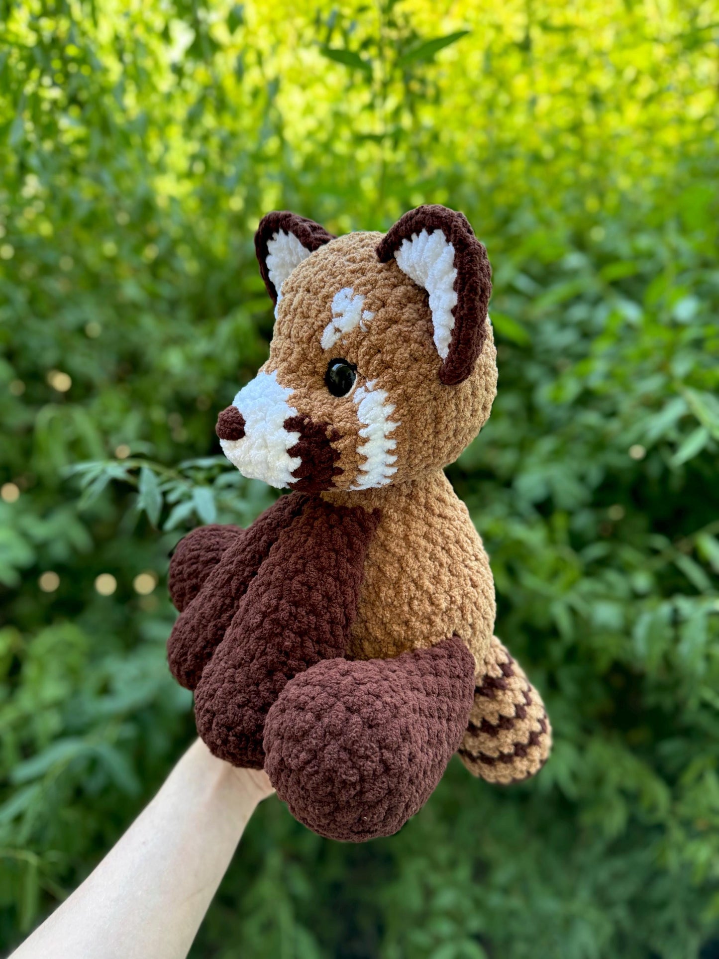Crochet Sitting Red Panda Pattern Amigurumi Stuffed Animal Tutorial PDF