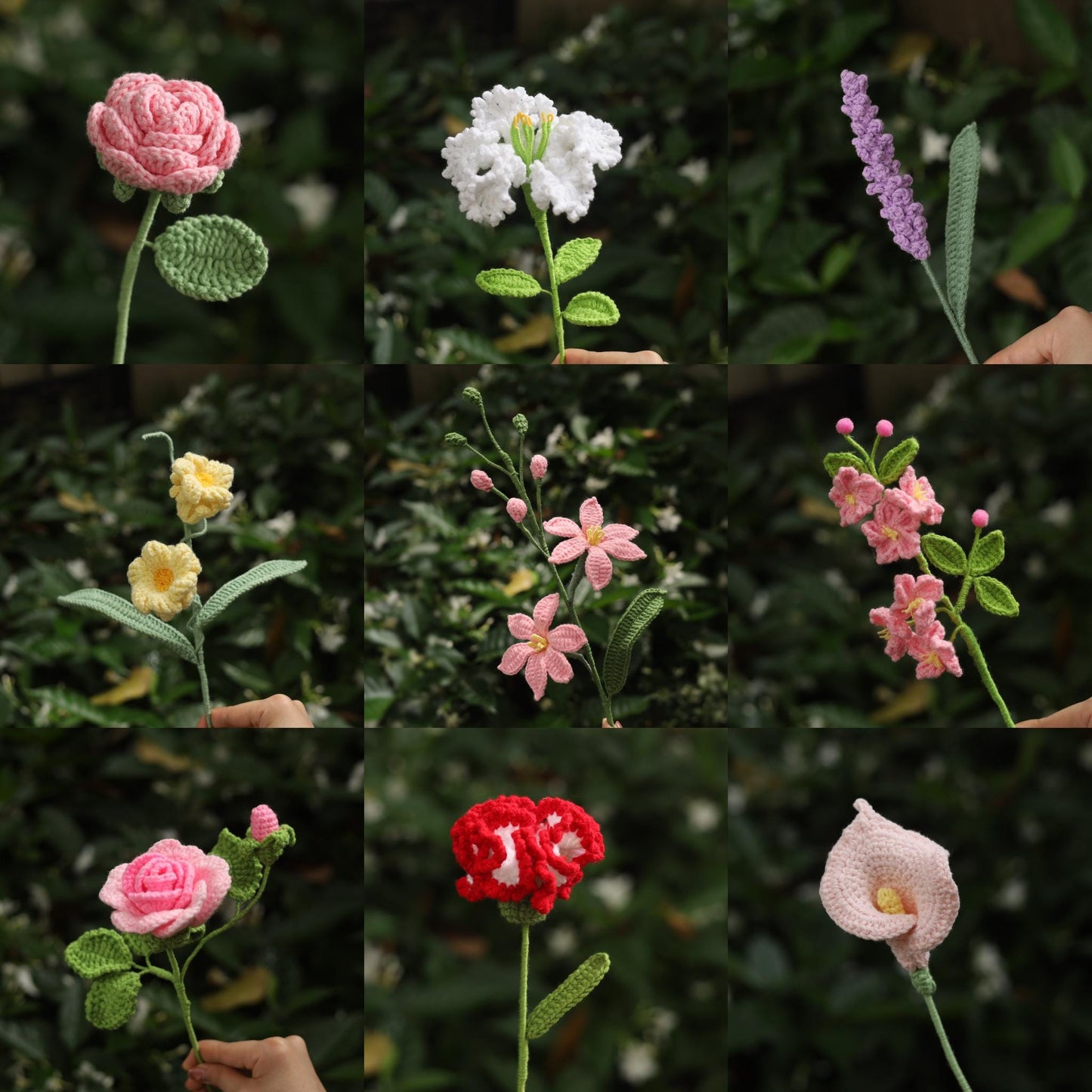 Hooktasyy 25+ Crochet Flower Patterns Bundle Tulip Rose Pingpong Amigurumi PDF