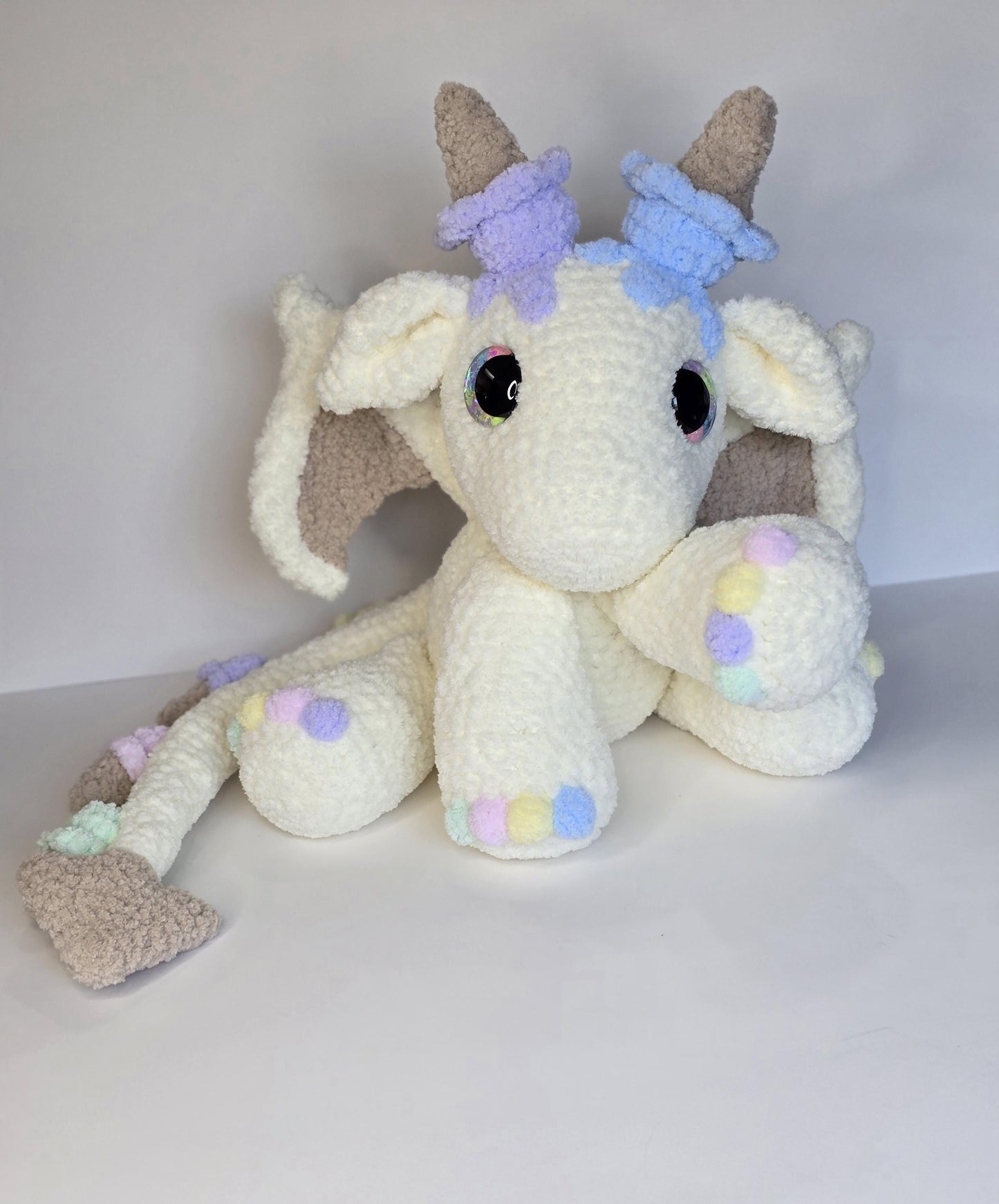 SnuggleBeansCrochet Crochet Wings for Original Snuggle Dragon Add-on PDF Pattern