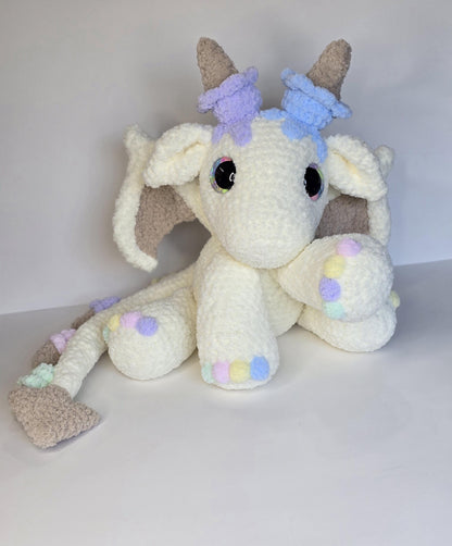 SnuggleBeansCrochet Crochet Wings for Original Snuggle Dragon Add-on PDF Pattern