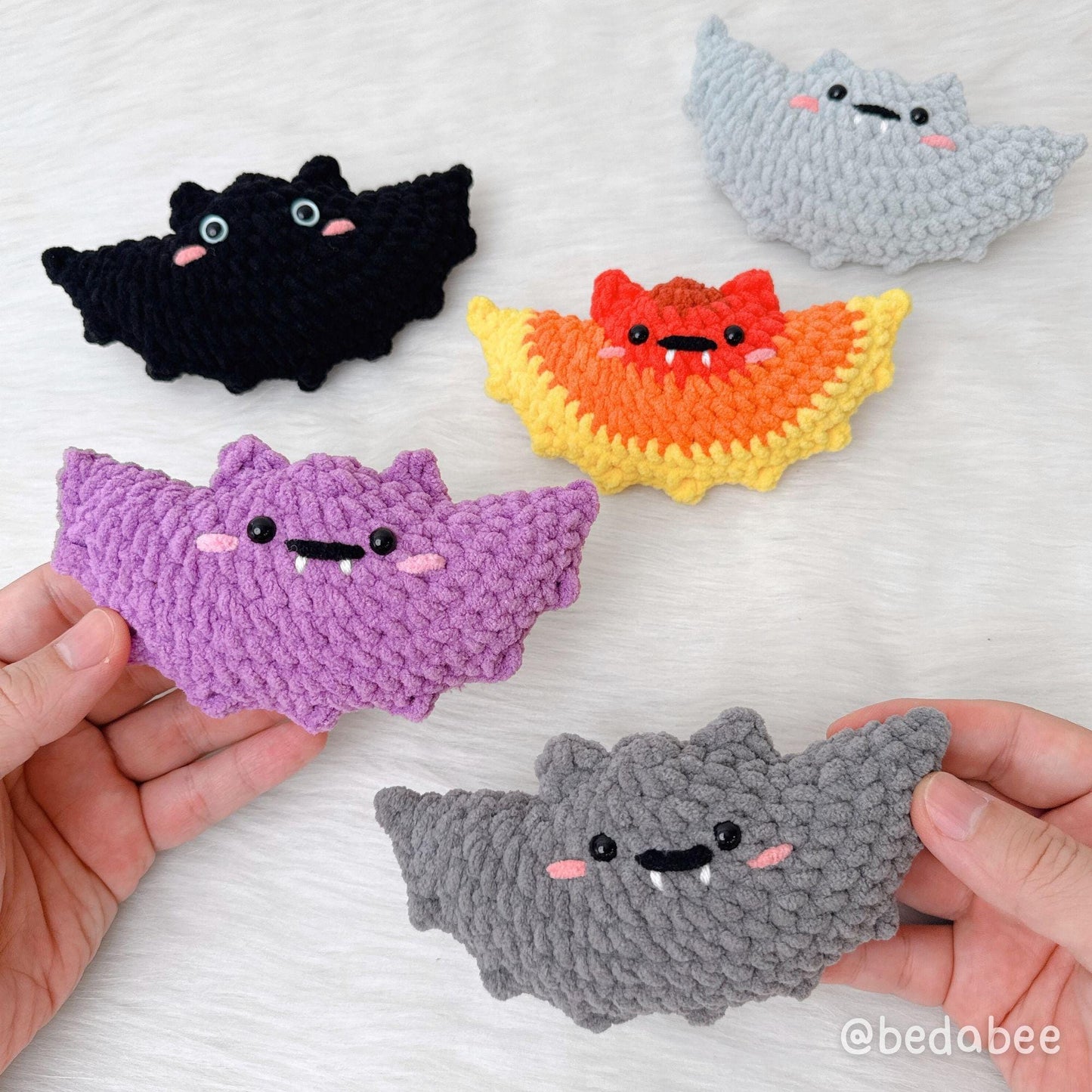 Bedabee No-Sew Little Bat Crochet Pattern Bundle Amigurumi PDF Tutorial