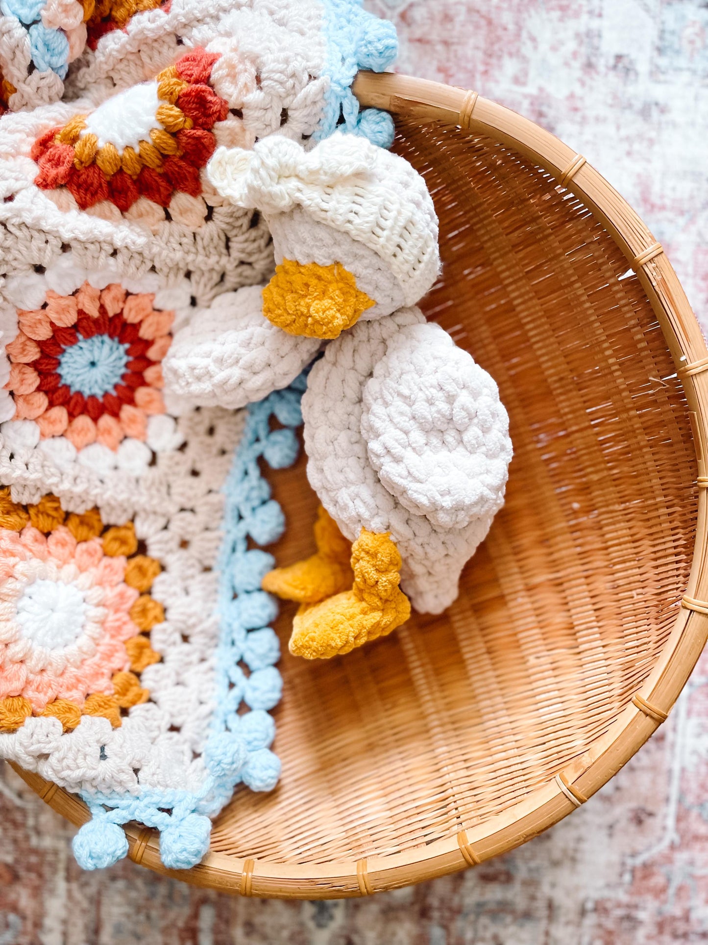 Della Duck Lovey Crochet Pattern: Low Sew Amigurumi (PDF Pattern)
