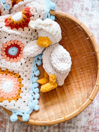 Della Duck Lovey Crochet Pattern: Low Sew Amigurumi (PDF Pattern)