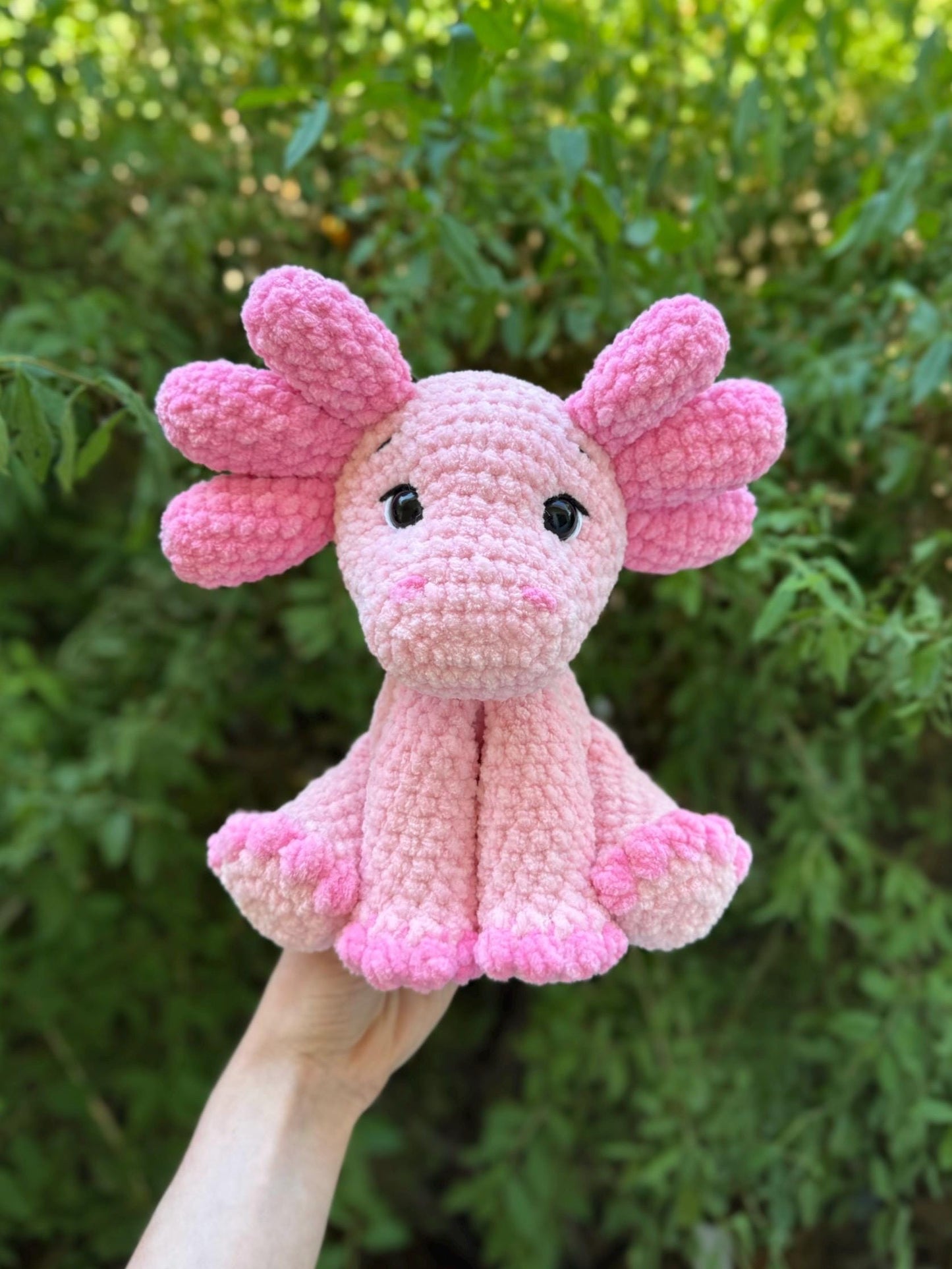 KnotsandSnugglesCo Axie the Axolotl Amigurumi Crochet Pattern PDF