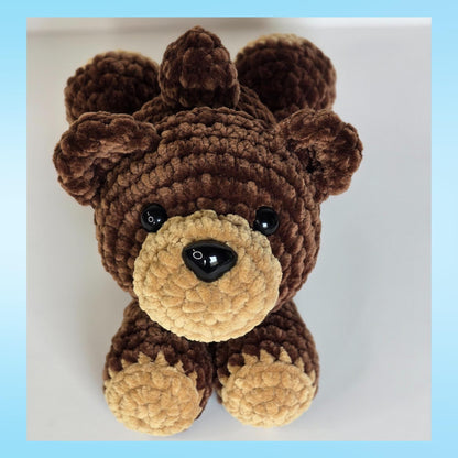SnuggleBeansCrochet Berry the Bear Crochet Pattern Sploot Series PDF