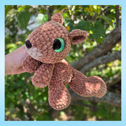 SnuggleBeansCrochet Figgy Frog Squeak Squirrel Berry Bear 3-Pack Crochet Pattern Bundle Low-Sew Sploot Series PDF