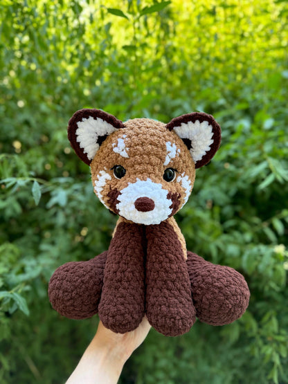 Crochet Sitting Red Panda Pattern Amigurumi Stuffed Animal Tutorial PDF