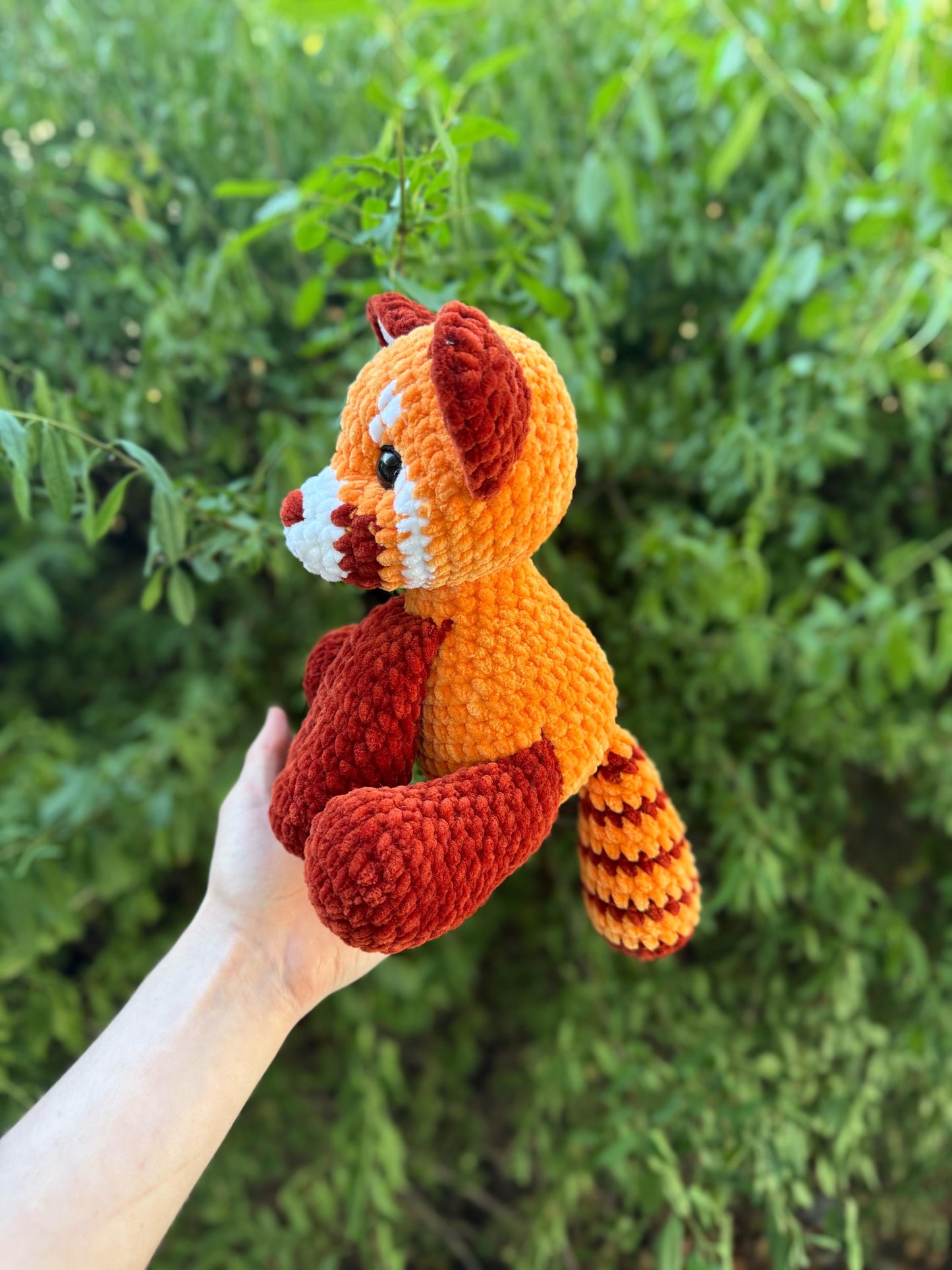 Crochet Sitting Red Panda Pattern Amigurumi Stuffed Animal Tutorial PDF
