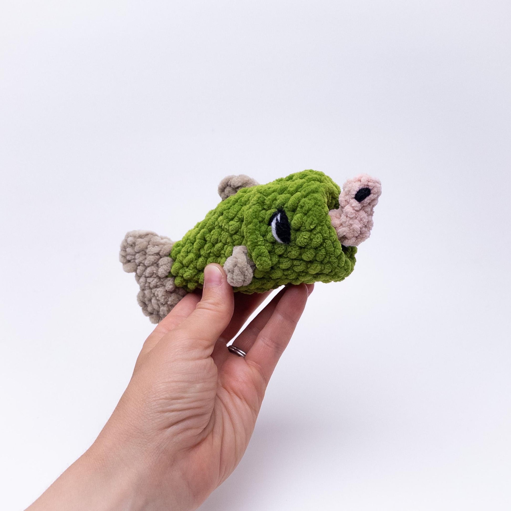 TheresasCrochetShop No-Sew Baby Bass with Worm Amigurumi Crochet Pattern PDF
