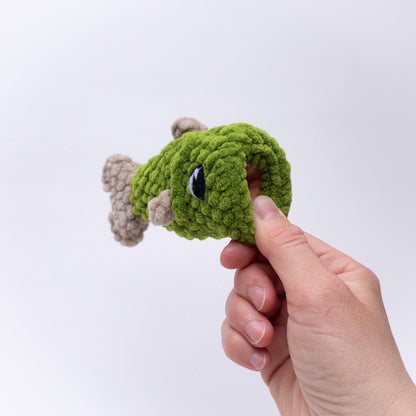 TheresasCrochetShop No-Sew Baby Bass with Worm Amigurumi Crochet Pattern PDF