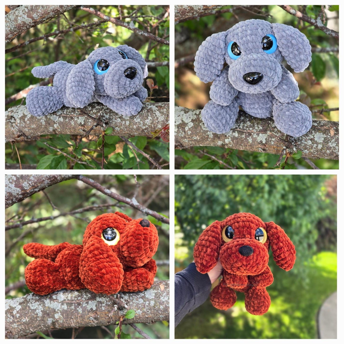 SnuggleBeansCrochet Cookie Cat Pax Puppy Mitzy Mouse Crochet Pattern Bundle Sploot Series PDF