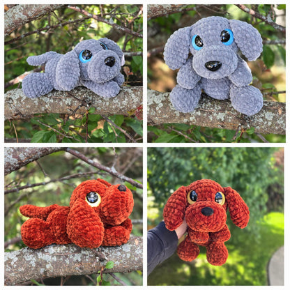 SnuggleBeansCrochet Cookie Cat Pax Puppy Mitzy Mouse Crochet Pattern Bundle Sploot Series PDF