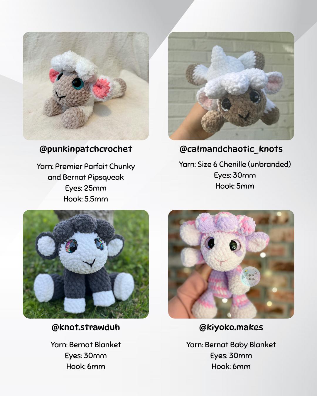 SnuggleBeansCrochet Lily the Lamb Crochet Pattern Intermediate PDF