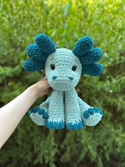 KnotsandSnugglesCo Axie the Axolotl Amigurumi Crochet Pattern PDF