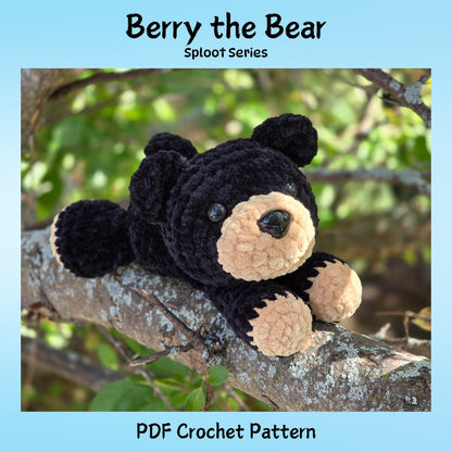 SnuggleBeansCrochet Berry the Bear Crochet Pattern Sploot Series PDF