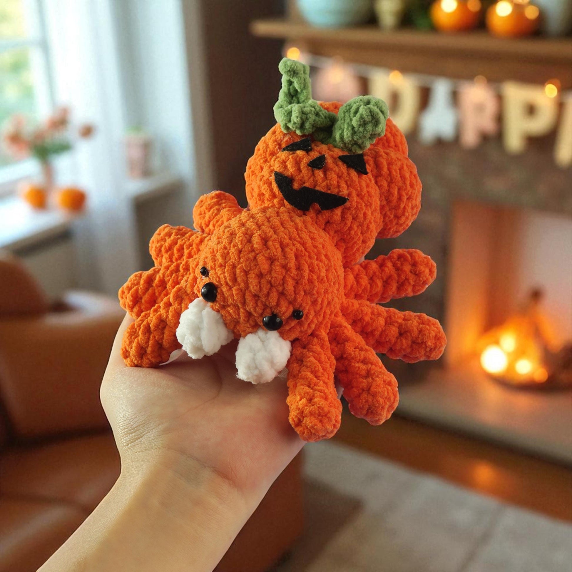 Hooktasyy 5-in-1 Spider Crochet Pattern Low-Sew Halloween Amigurumi PDF