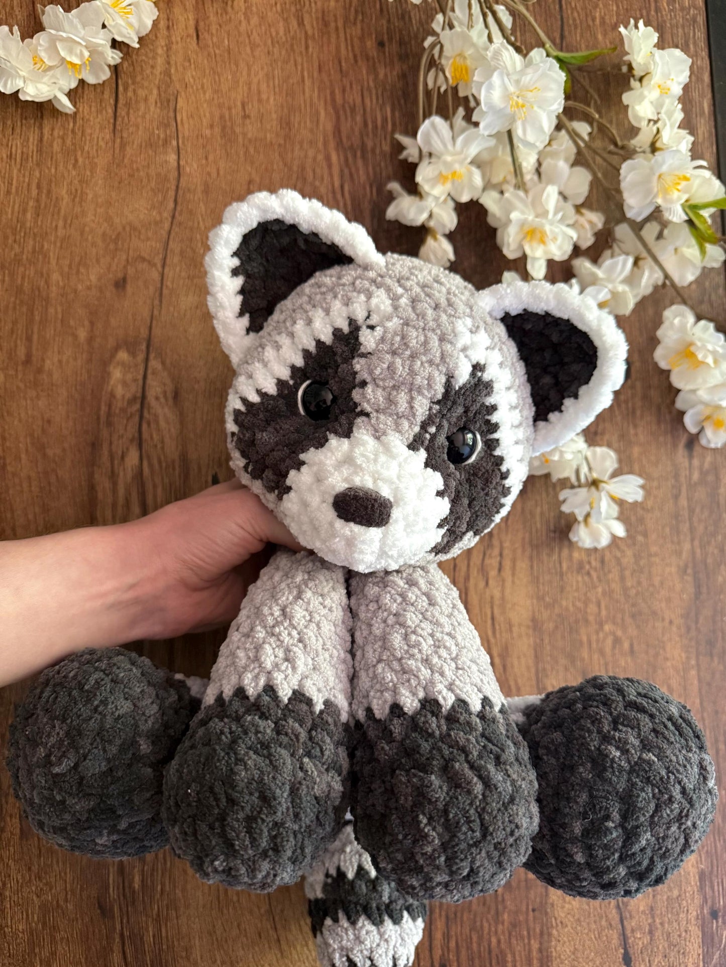 KnotsandSnugglesCo Rocky the Raccoon Crochet Pattern PDF