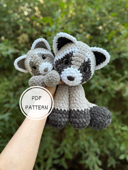 KnotsandSnugglesCo Rocky the Raccoon Crochet Pattern PDF