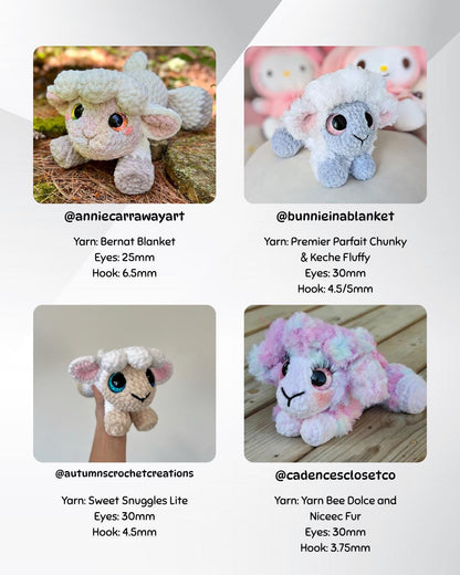 SnuggleBeansCrochet Lily the Lamb Crochet Pattern Intermediate PDF