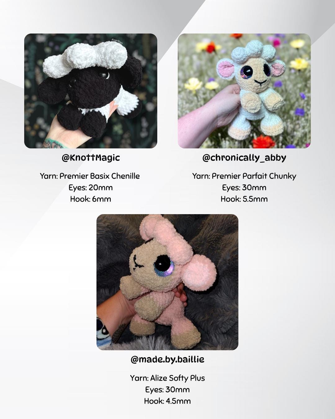 SnuggleBeansCrochet Lily the Lamb Crochet Pattern Intermediate PDF