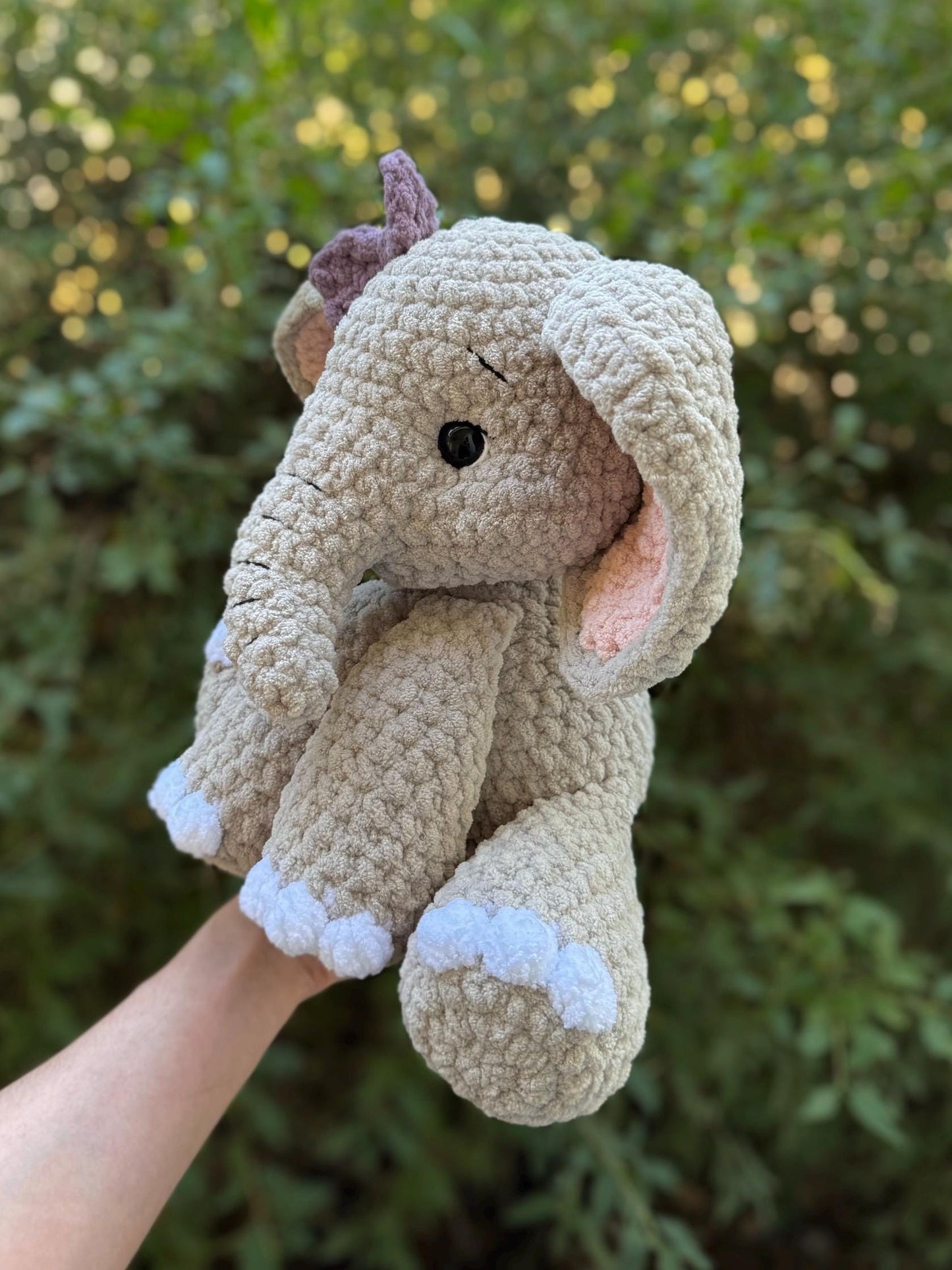 KnotsandSnugglesCo Ella the Elephant Crochet Pattern PDF