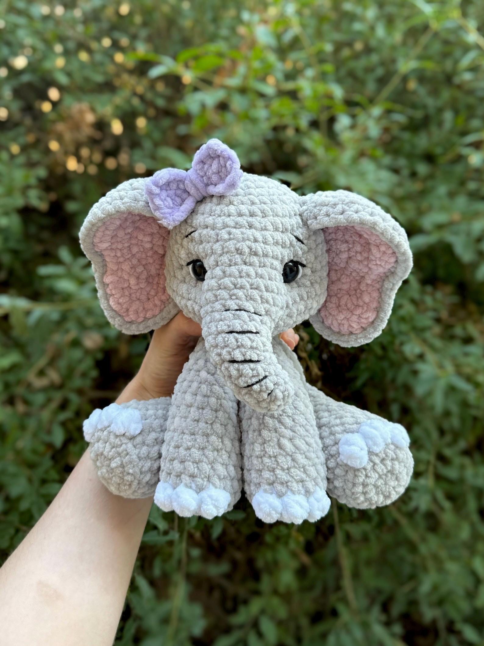 KnotsandSnugglesCo Ella the Elephant Crochet Pattern PDF