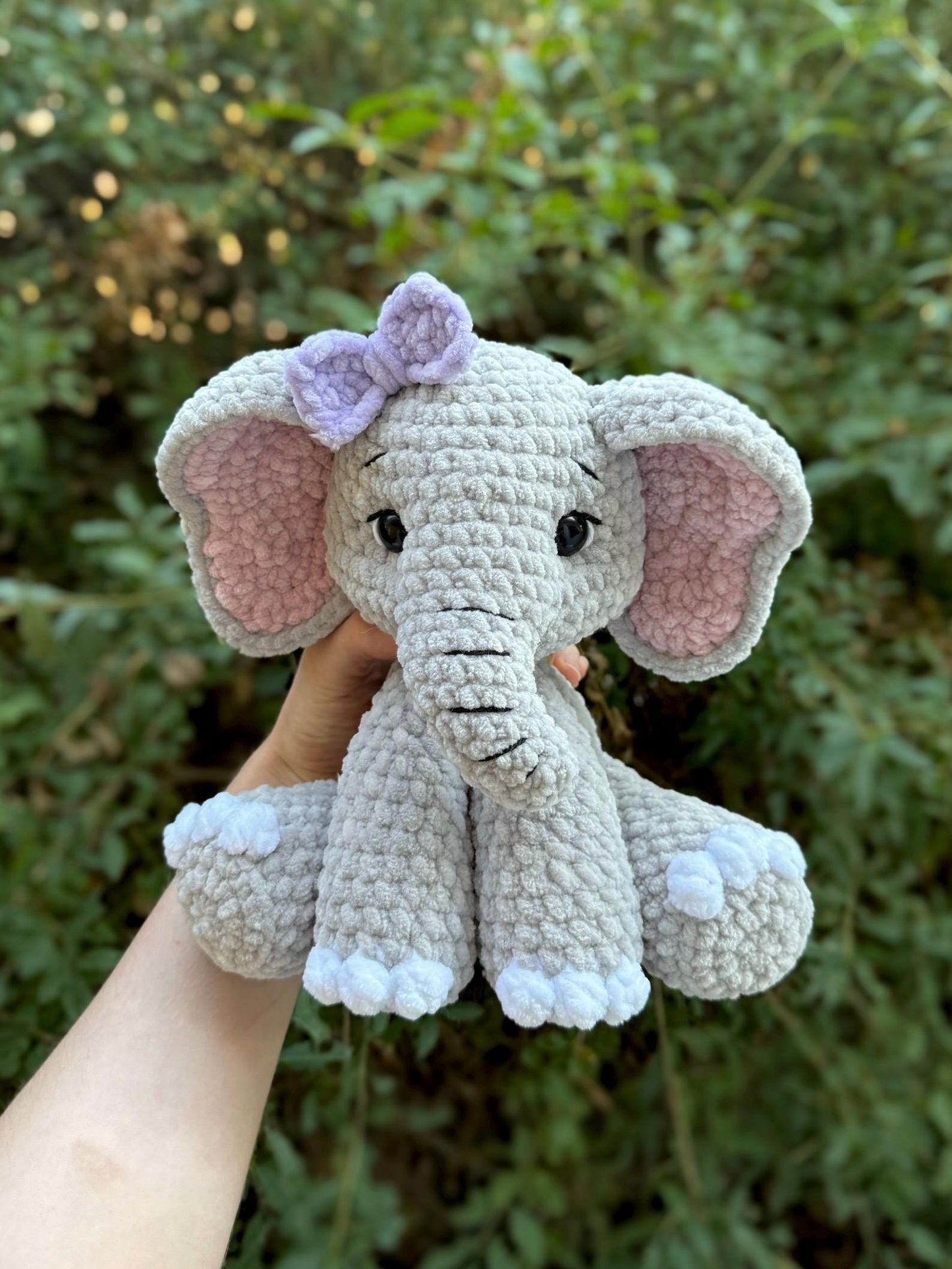 KnotsandSnugglesCo Ella the Elephant Crochet Pattern PDF