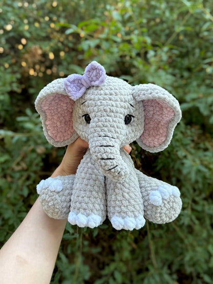 KnotsandSnugglesCo Ella the Elephant Crochet Pattern PDF