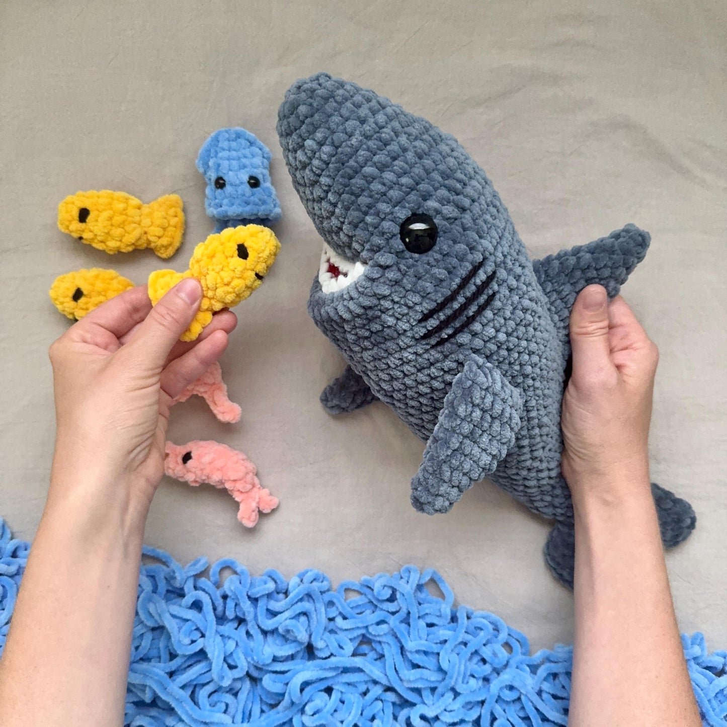 TheresasCrochetShop Sullivan the Hungry Shark Amigurumi Crochet Pattern PDF