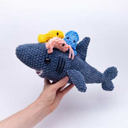 TheresasCrochetShop Sullivan the Hungry Shark Amigurumi Crochet Pattern PDF
