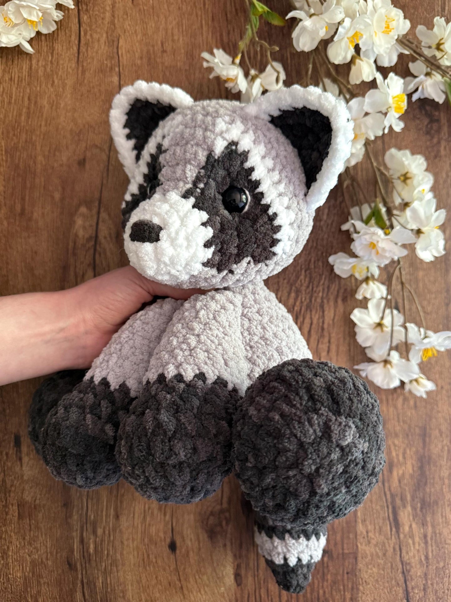 KnotsandSnugglesCo Rocky the Raccoon Crochet Pattern PDF