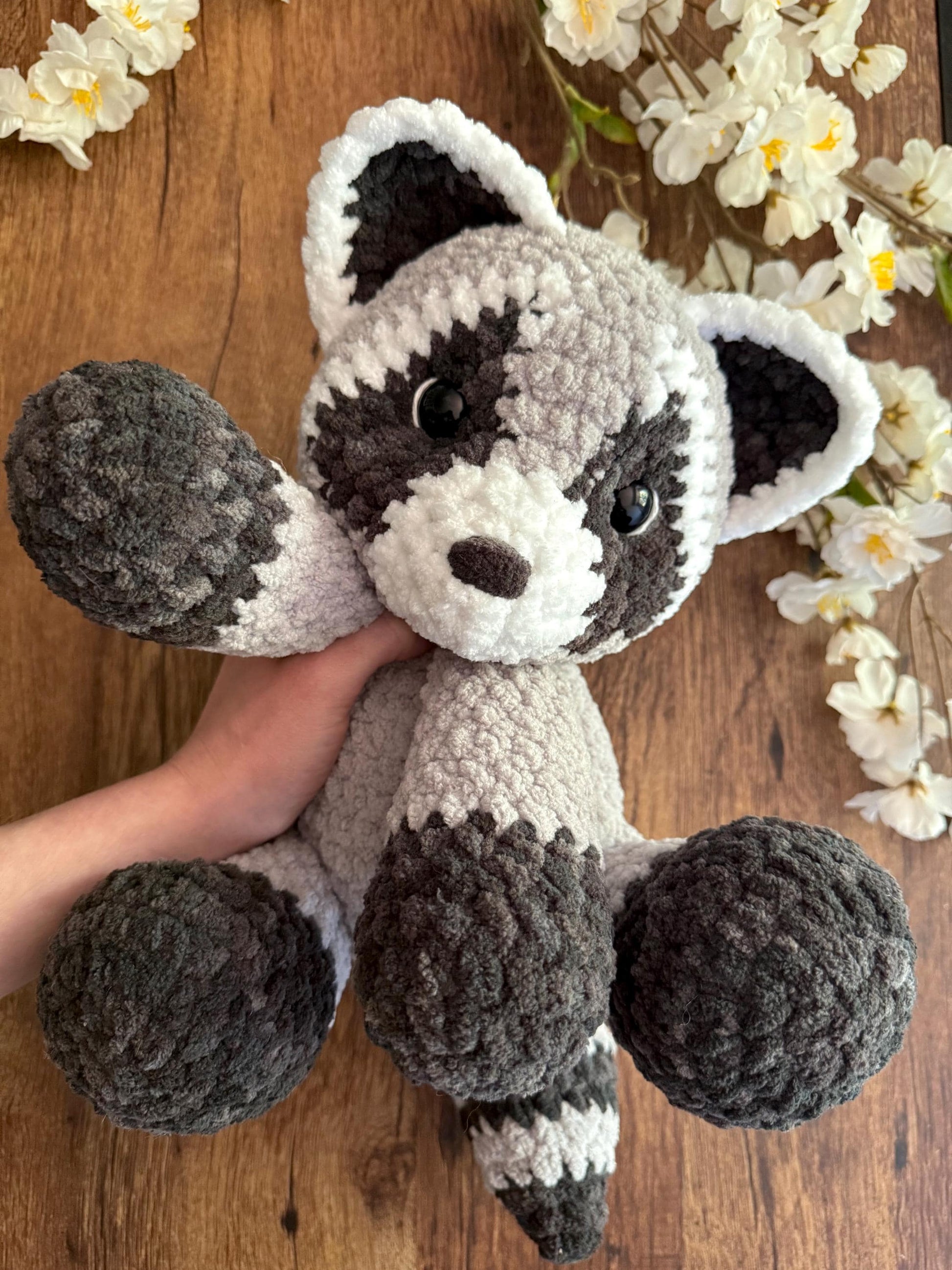 KnotsandSnugglesCo Rocky the Raccoon Crochet Pattern PDF