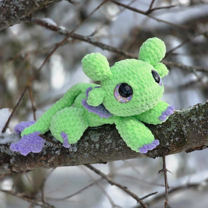 SnuggleBeansCrochet Baby Night Dragon Sploot Crochet Pattern Low-Sew Amigurumi PDF