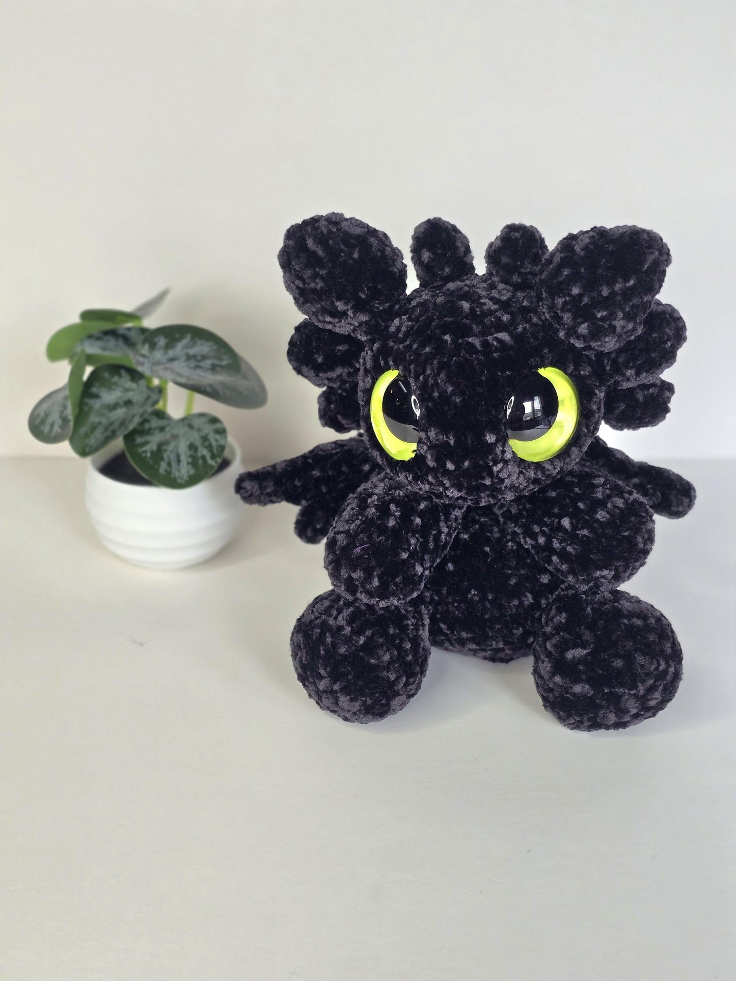 SnuggleBeansCrochet Baby Night Dragon Sploot Crochet Pattern Low-Sew Amigurumi PDF