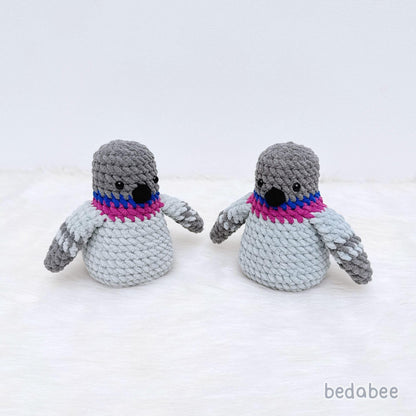 Bedabee No-Sew Pigeon Crochet Pattern Amigurumi PDF Tutorial