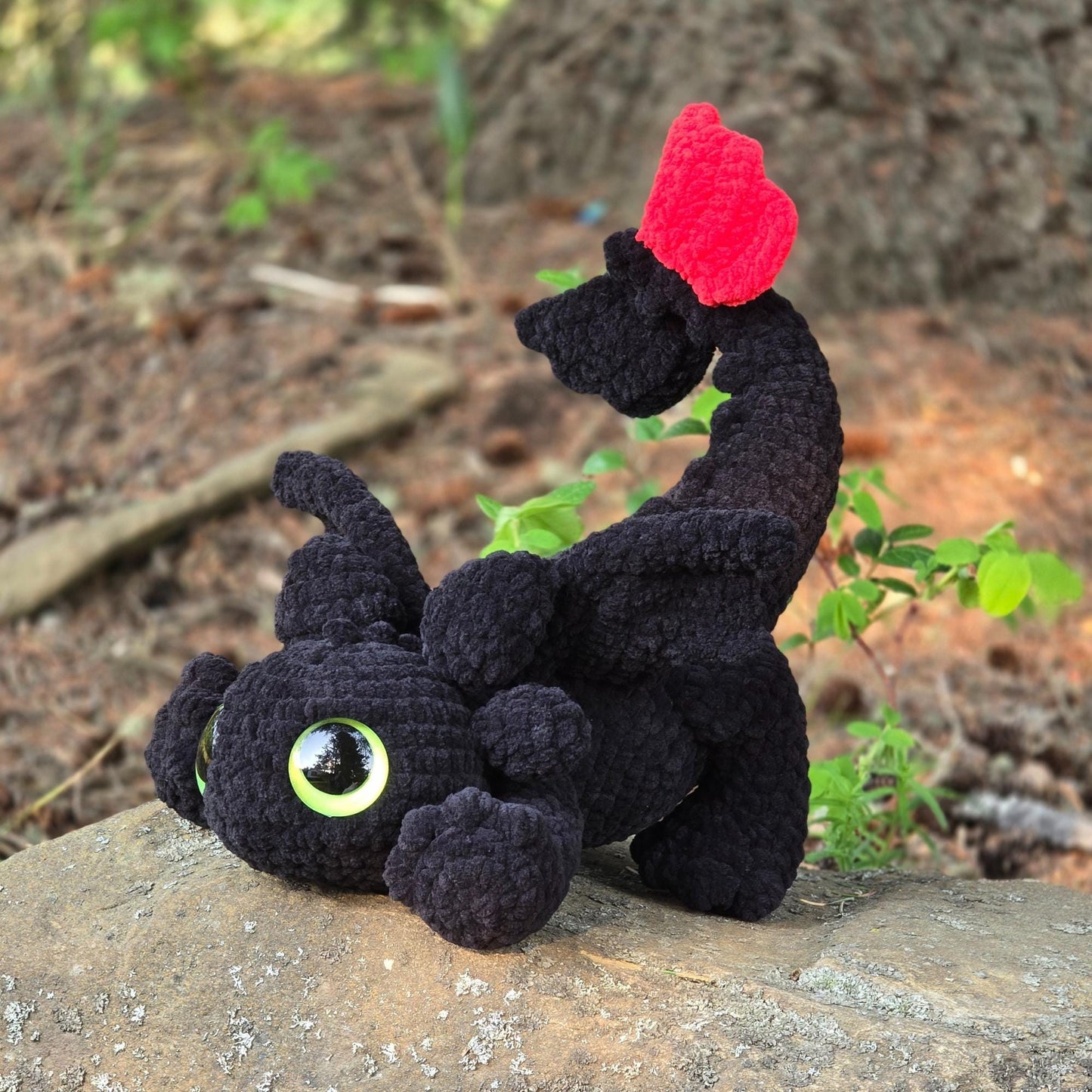 SnuggleBeansCrochet Playful Night Dragon Crochet Pattern Advanced Intermediate PDF