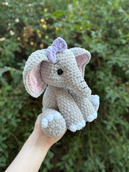 KnotsandSnugglesCo Ella the Elephant Crochet Pattern PDF
