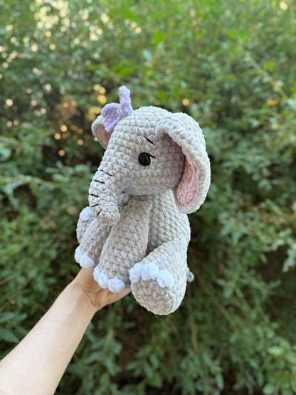KnotsandSnugglesCo Ella the Elephant Crochet Pattern PDF