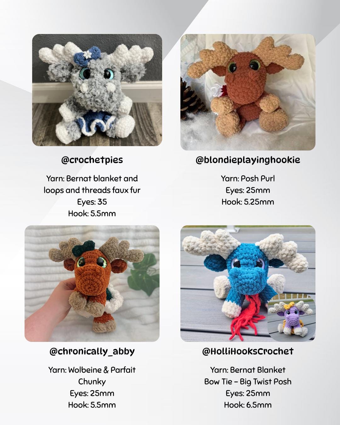 SnuggleBeansCrochet Melvin & Maple the Moose Crochet Pattern Advanced Intermediate PDF