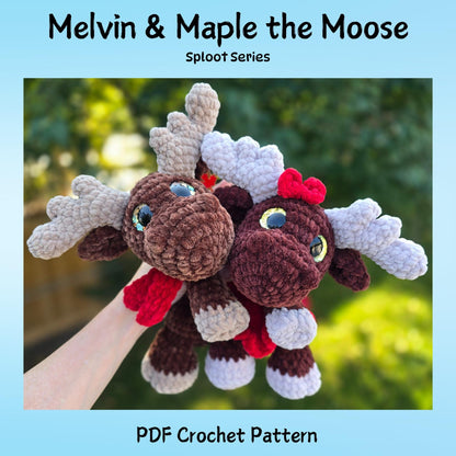 SnuggleBeansCrochet Melvin & Maple the Moose Crochet Pattern Advanced Intermediate PDF
