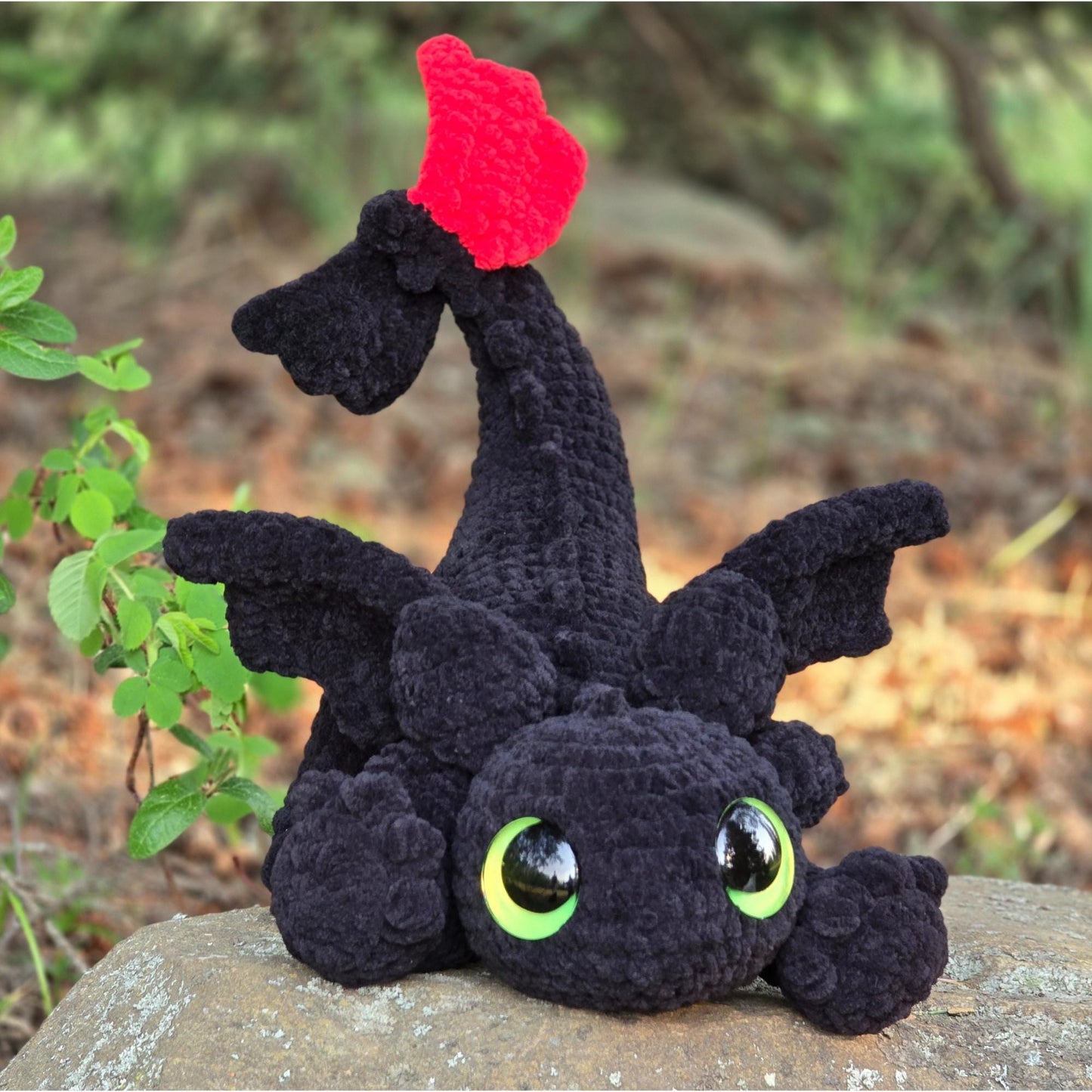 SnuggleBeansCrochet Playful Night Dragon Crochet Pattern Advanced Intermediate PDF